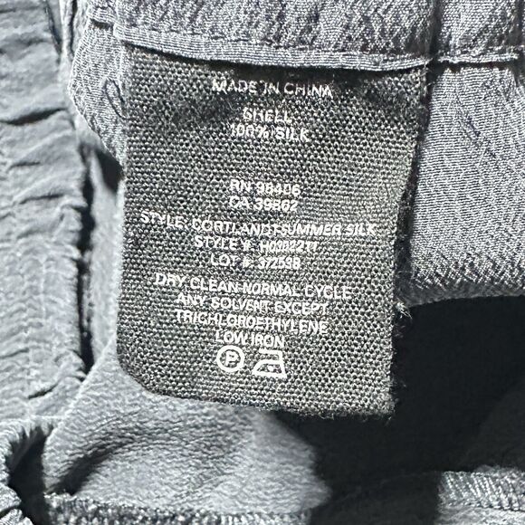 Theory Cortland 100% Silk Jogger Pants Womens Size 8 Washed Black Pull On - Picture 3 of 8